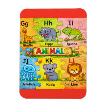Magnet de réfrigérateur Alphabet Animal Pré-Matern