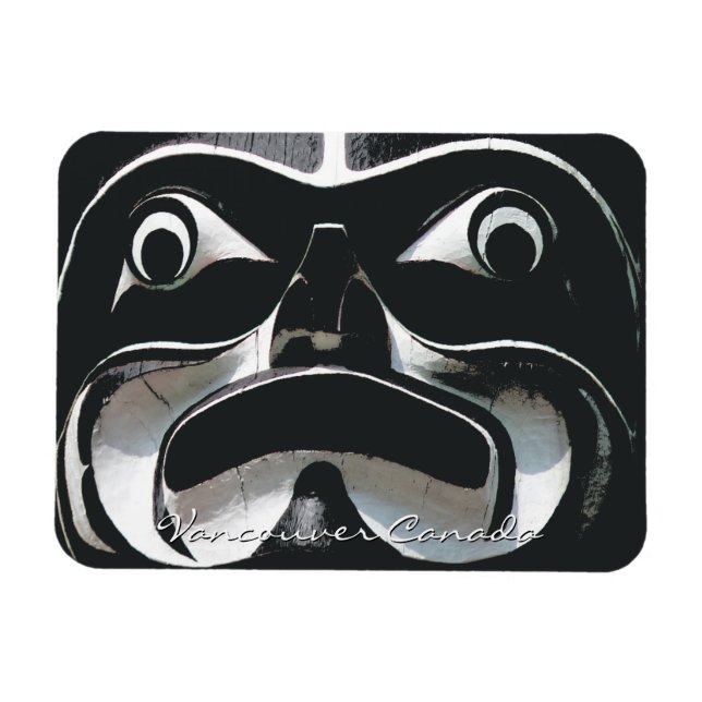 Flexible Magnet de souvenirs de Vancouver Totem Pole Landma (Horizontal)