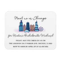 Magnet d'invitation Bachelorette de Chicago