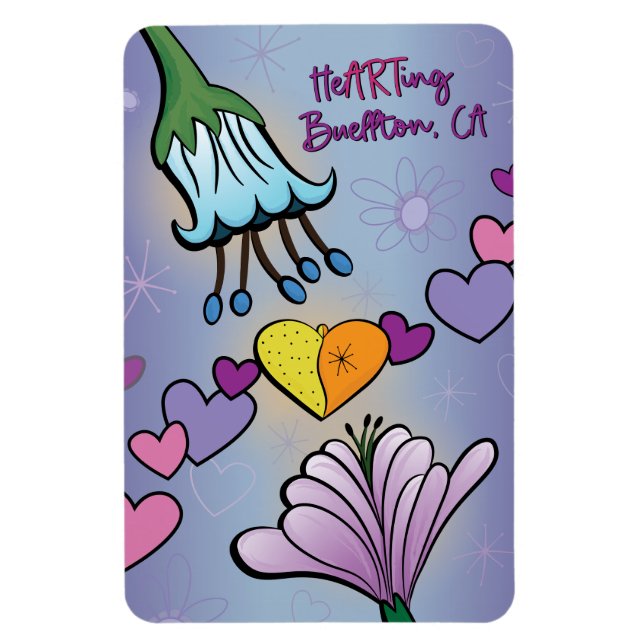 Flexible Magnet - Fleurs HeARTing - Buellton.Art (Vertical)