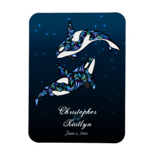 Flexible Magnet Mariage de baleines Orca