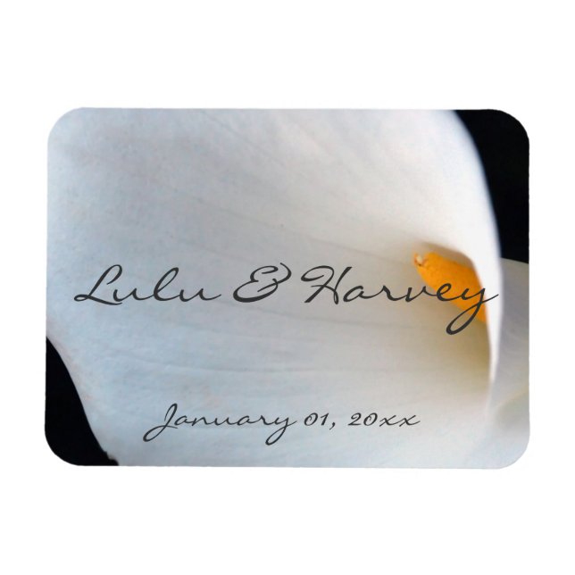 Flexible Magnet personnel blanc orchidée (Horizontal)