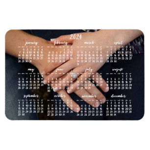 Flexible Magnet photo 2024 Calendrier magnétique 4x6