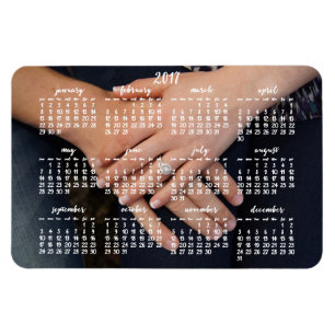 Flexible Magnet photo Calendrier magnétique 2017 4x6