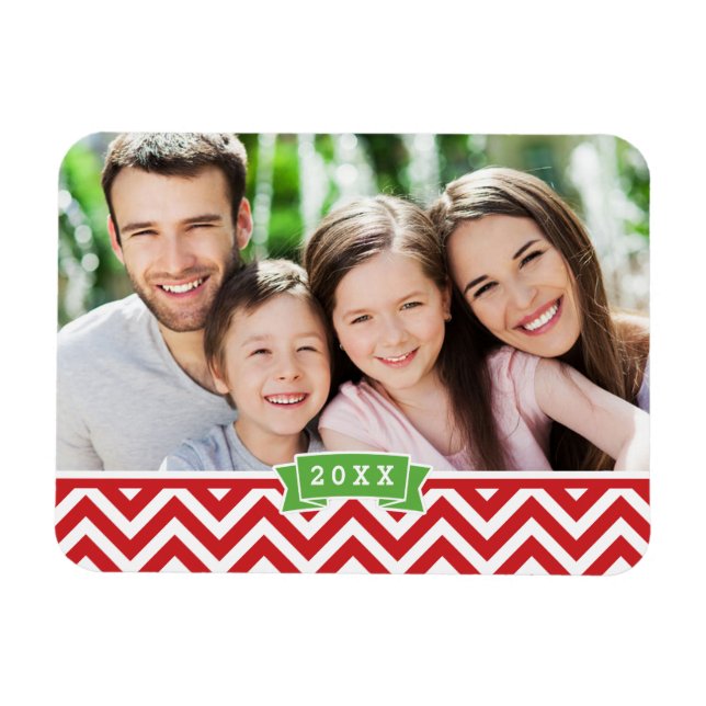 Flexible Magnet photo Chevron Holiday Keepsaké (Horizontal)