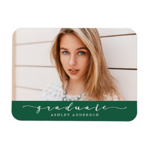 Flexible Magnet photo de graduation verte classique