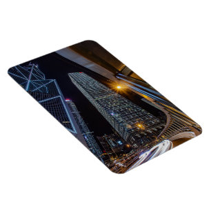 Flexible Magnet photo de nuit du centre de Hong Kong pour c