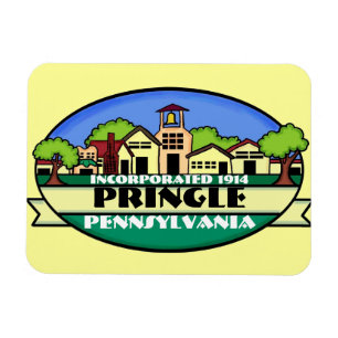 Flexible Magnet souvenir de petite ville de Pringle Pennsyl