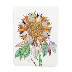 Flexible Magnifique et colorée Tournesol Magnet 3"x4"
