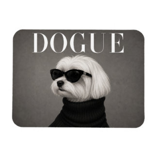 Flexible Maltese Editorial Dog Portrait Flexi Magnet