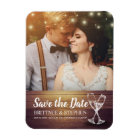 Mariage Enregistrer La Date Photo Magnet Champagne
