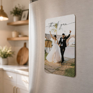 Flexible Mariage Moderne Merci Magnet photo