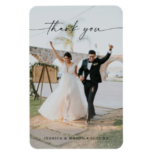 Flexible Mariage Moderne Merci Magnet photo