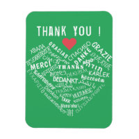 Merci Texte Magnet Multi Langue Vos Couleurs