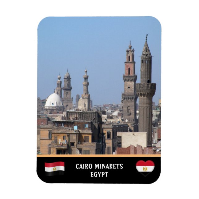 Flexible Minarets du Caire et Ancienne ville / Magnet égypt (Vertical)
