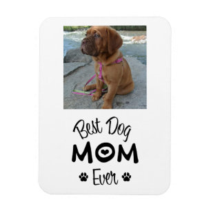 Flexible Modern Best Dog Mom 1 Photo Magnet