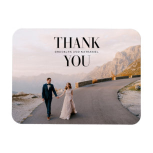 Flexible  Modern Typography Bold Thank You Magnet