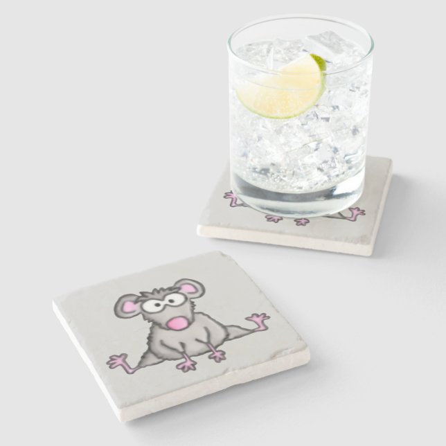 Flexible Mouse Stone Coaster (Side)