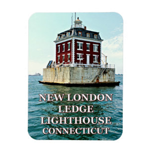Flexible New London Ledge Light, Connecticut Photo Magnet