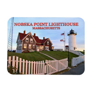 Flexible Nobska Point Phare Massachusetts Photo Magnet