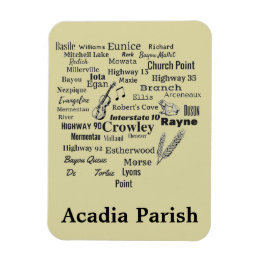 Flexible Paroisse Acadia Louisiana Villes et lieux Magnet