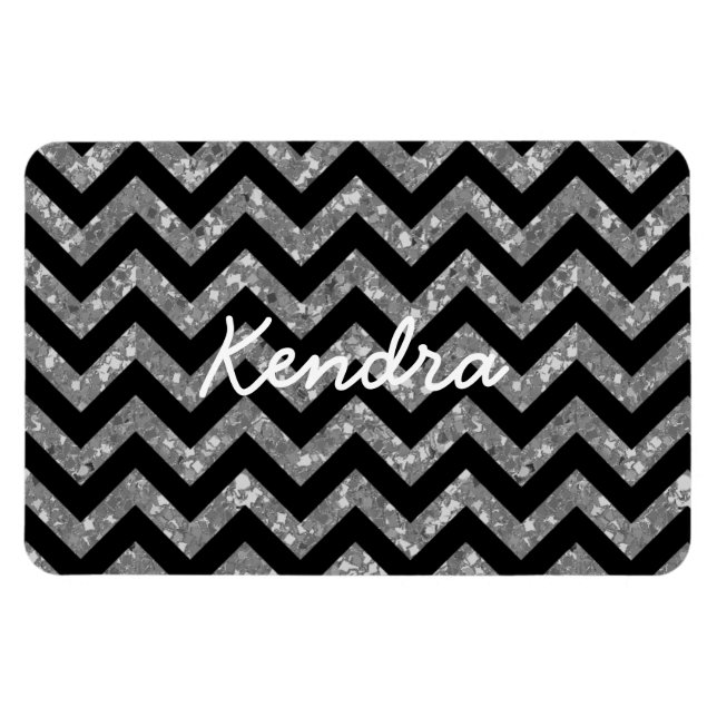 Flexible Parties scintillant Chevron Look Premium Magnet (Horizontal)