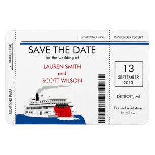 Flexible Passe d'embarquement Magnet Réservez la date