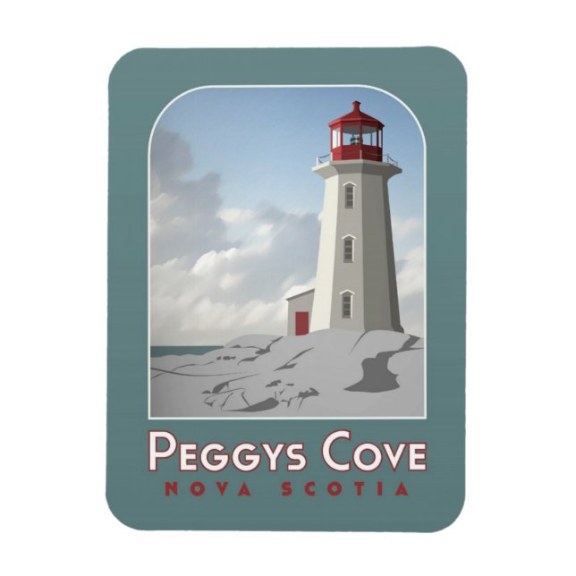 Flexible Peggy's Cove Deco Magnet (Vertical)