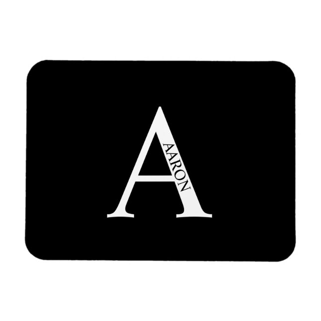Flexible Personalized Monogram and Name Magnet (Horizontal)