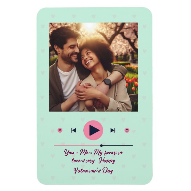 Flexible Personalized Valentine's Day Photo Magnet  (Vertical)