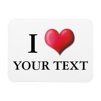 Flexible Personnalisable I Heart Magnet 0005