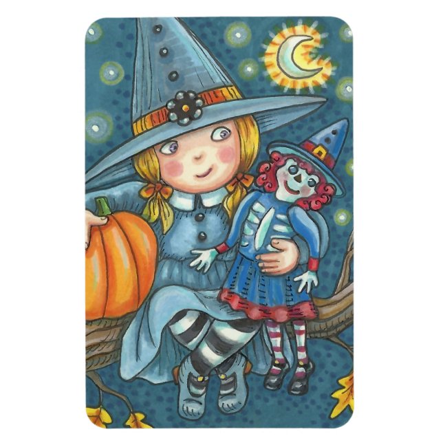 Flexible PEU DE TÉMOIGNAGE ET DOLL HALLOWEEN MAGNET Rectang (Vertical)