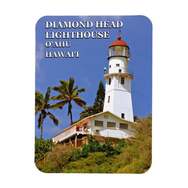 Flexible Phare de Diamond Head, Hawai'i Flexi Magnet (Vertical)