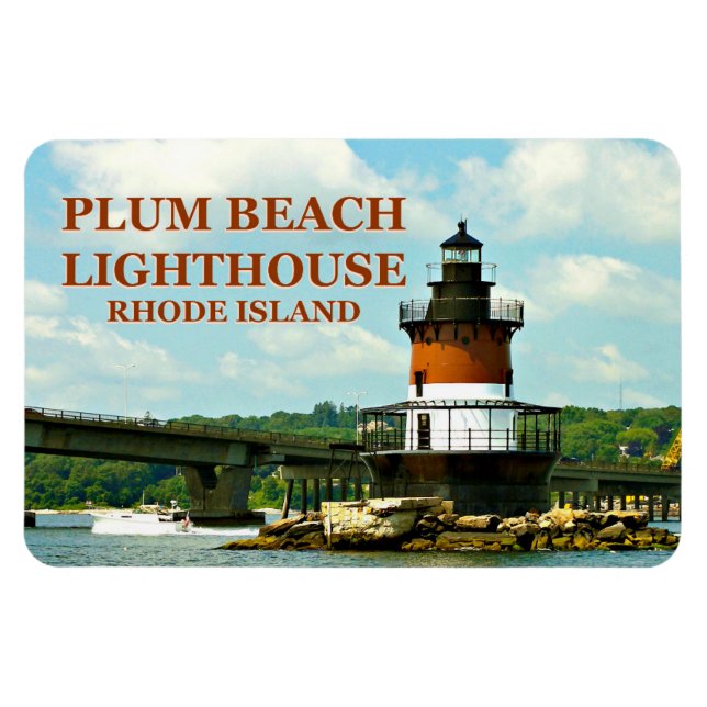 Flexible Phare de Plum Beach, Rhode Island Photo Magnet (Horizontal)