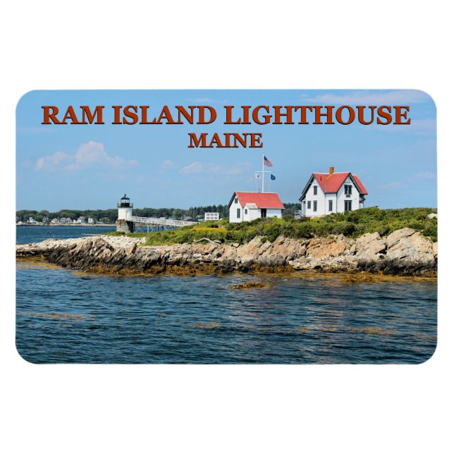 Flexible Phare de Ram Island, Maine Flexi Magnet (Horizontal)