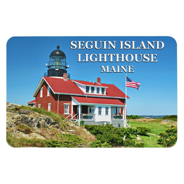 Flexible Phare de Seguin Island, Maine Flexi Magnet (Horizontal)