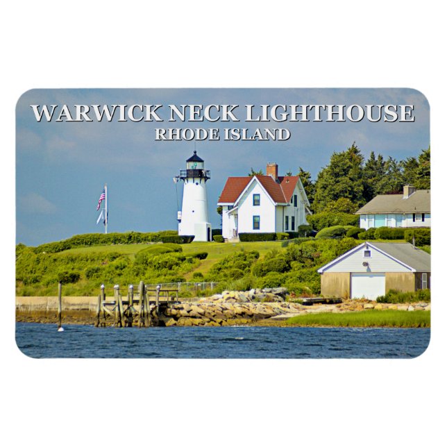 Flexible Phare de Warwick Neck, Rhode Island Flexi Magnet (Horizontal)