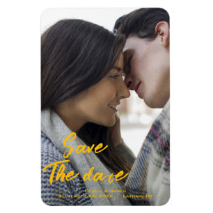 Flexible Photo Enregistrer La Date Magnet - Mariage Personn