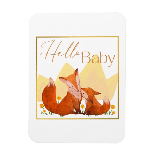 Flexible Photo Magnet for Baby Shower Invitations (Vertical)