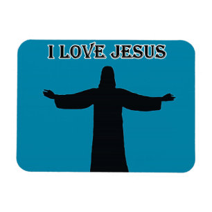 Flexible Photo Magnet  i love jesus 
