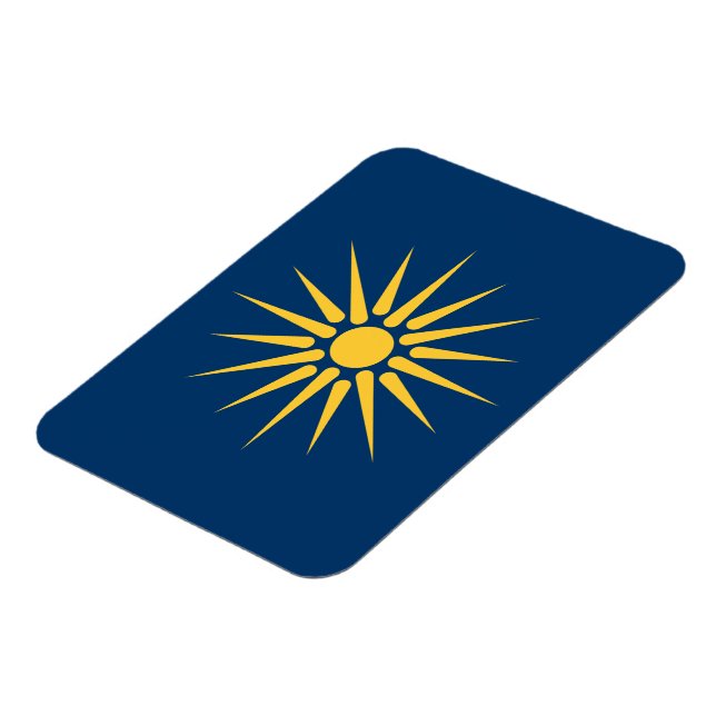 Flexible photo magnet with flag of Macedonia (Left Side)
