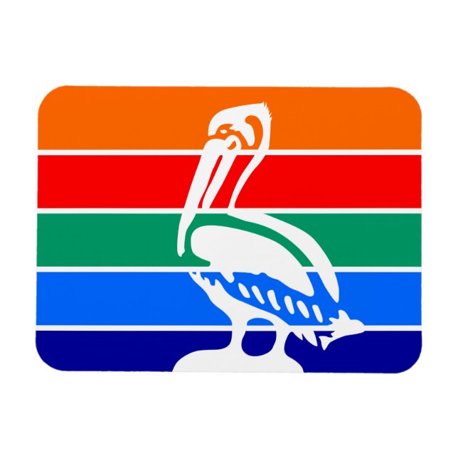 Flexible photo magnet with flag of St. Petersburg (Horizontal)