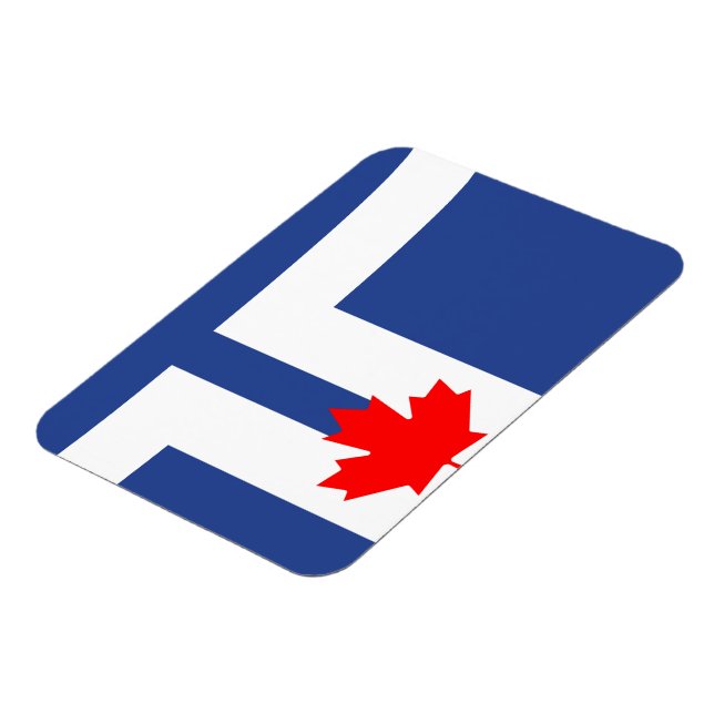 Flexible photo magnet with flag of Toronto, Canada (Côté Gauche)