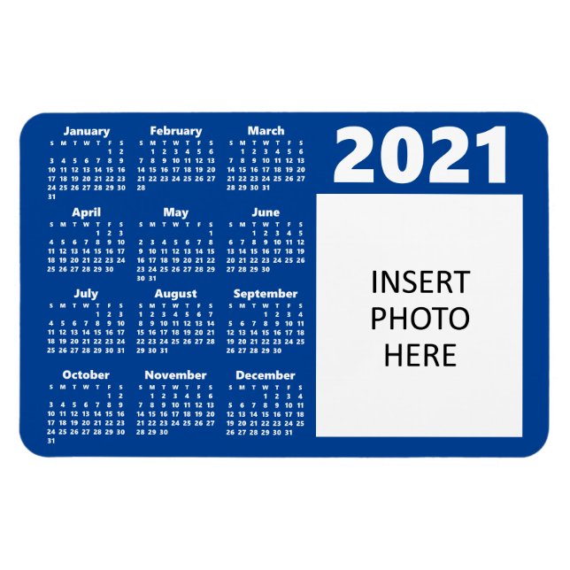 Flexible Photo personnalisée Magnet Calendrier 2021 (Horizontal)