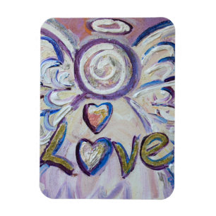 Flexible Pink Love Guardian Angel Word Magnet