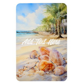 Flexible Plage aquarelle avec Magnet de coquillages