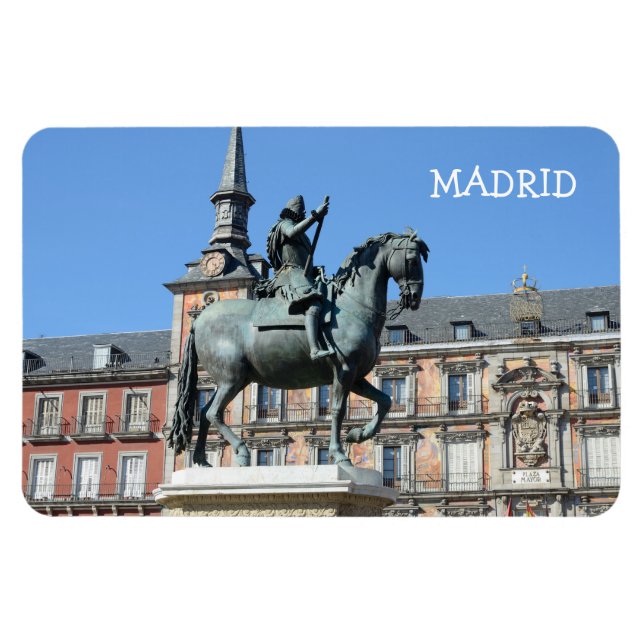 Flexible Plaza Mayor, Madrid Premium Magnet (Horizontal)