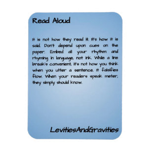 Flexible Poem Magnet de cuisine - Lire à haute voix