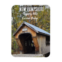 Pont couvert de tannerie d'automne NH Magnet