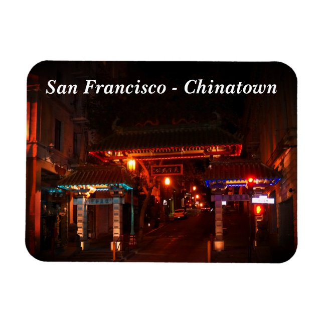 Flexible Porte Chinatown de San Francisco Magnet no 2 (Horizontal)
